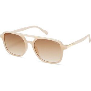 Sojos Women Mens Milky Cream Trendy Rectangle Retro Aviator Shades Sunglasses